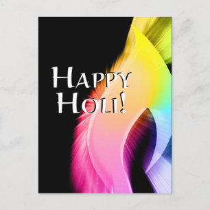 Carte Postale happy holi (lumière de couleur)
