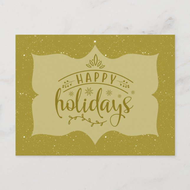 Carte Postale Happy Holidays Script (Devant)