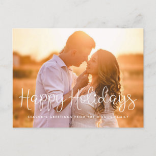 Carte Postale Happy Holidays Whimsical script photo