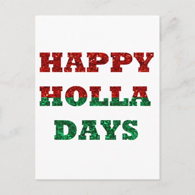 Carte Postale happy holla days (Devant)