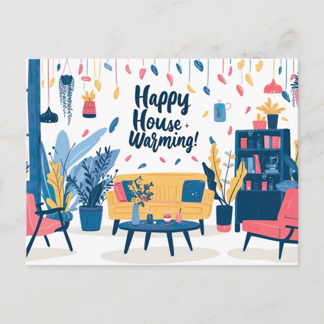 Carte postale Happy House Warming (Devant)