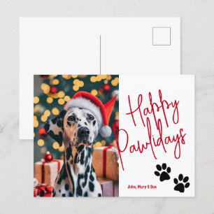 Carte Postale Happy Howlidays Animaux de compagnie Photo Christm