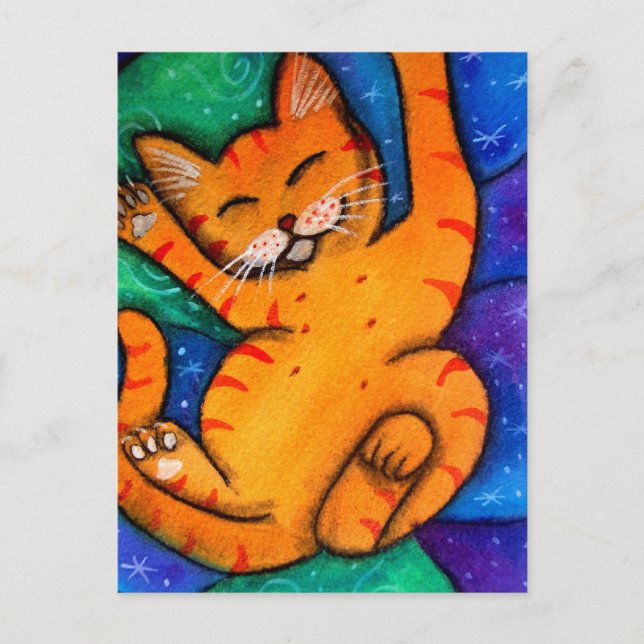 Carte Postale Happy Kitty Cat (Devant)