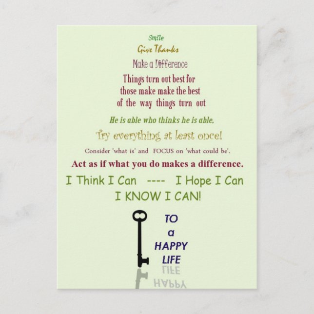 Carte postale Happy Life (Devant)