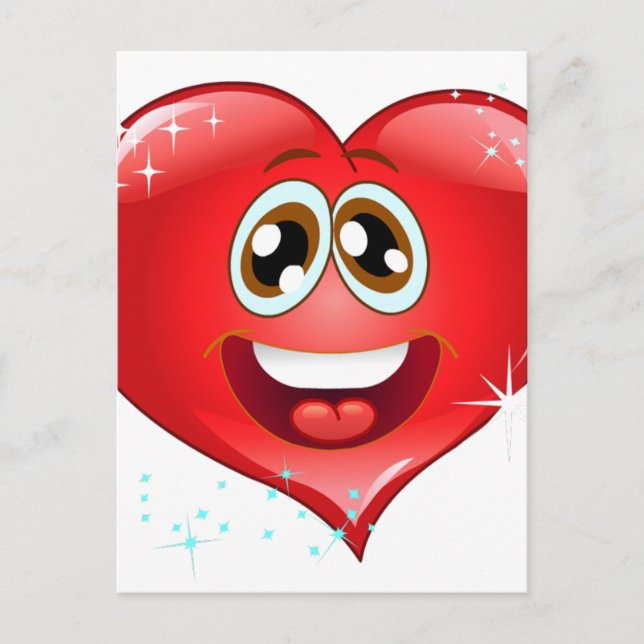 Carte Postale Happy Love Heart Emoji (Devant)