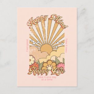 Carte Postale Happy Mind Happy Life Hippy Vibes Super