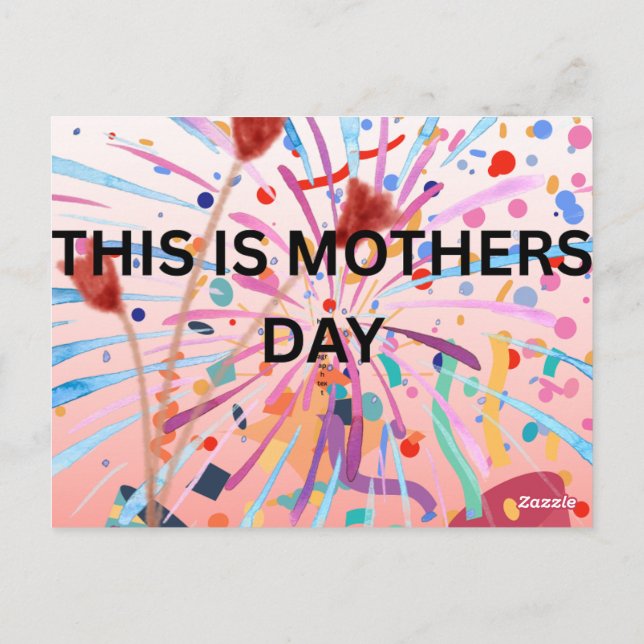 CARTE POSTALE HAPPY MOTHERS DAY  (Dos)