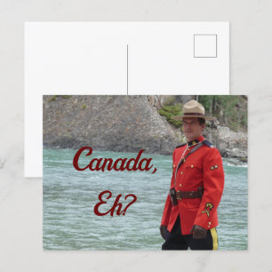 Carte Postale Happy Mountie Happy Canada Day Funny Photo