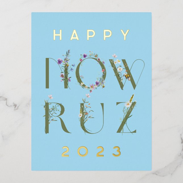 Carte postale Happy Nawruz 2023 Foil (Recto)