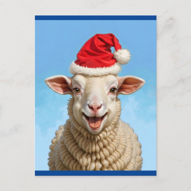 Carte Postale happy noël brebis - mise à jour (Devant)