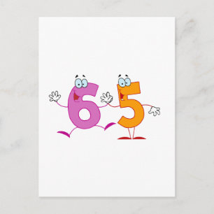 Carte Postale Happy Number 65