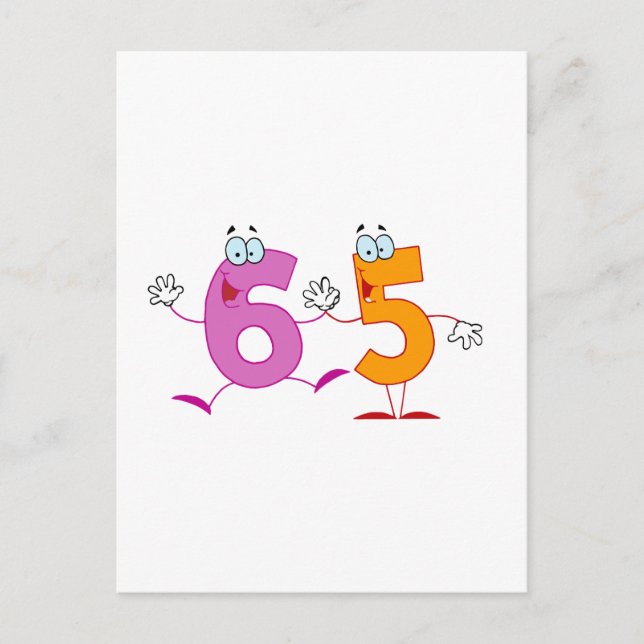 Carte Postale Happy Number 65 (Devant)