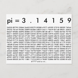 Carte Postale Happy Pi Day Chiffres mathématiques 3.14 Mathémati