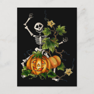 Carte Postale HAPPY SKELETON & JACK par SHARON SHARPE