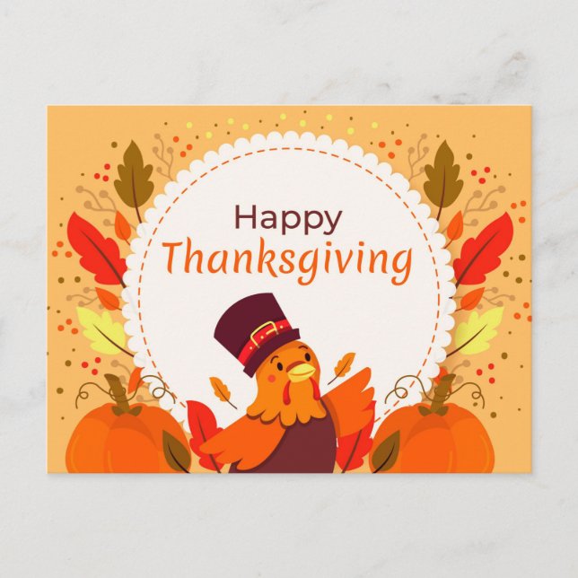 Carte Postale Happy Thanksgiving (Devant)