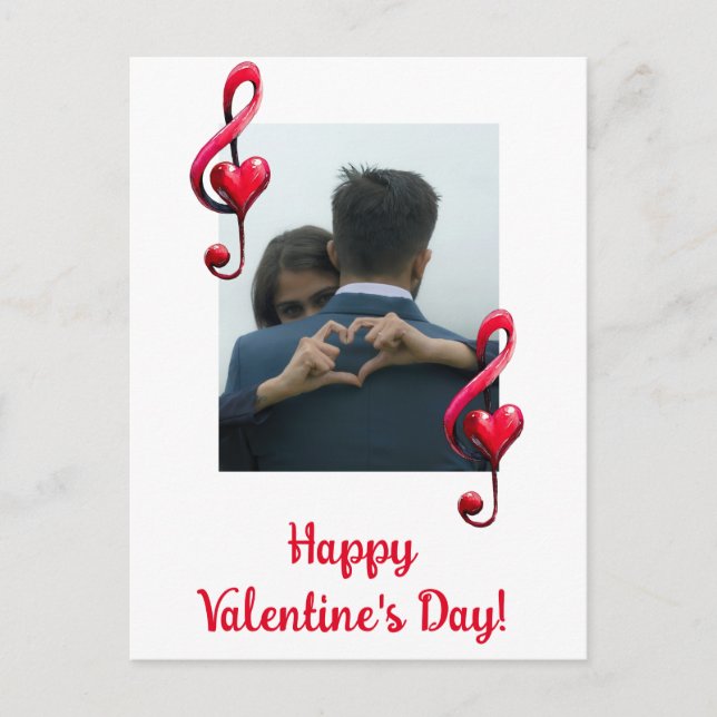 Carte Postale Happy Valentine’s Day Music of Love (Devant)