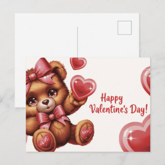 Carte Postale Happy Valentine’s Day Ourson -6