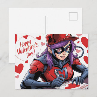 Carte Postale Happy Valentine’s Day Super-Héros