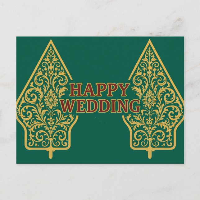 Carte Postale Happy Wedding Postcards  (Devant)