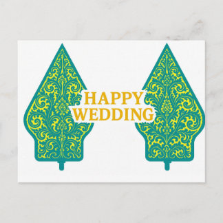 Carte Postale Happy Wedding Postcards