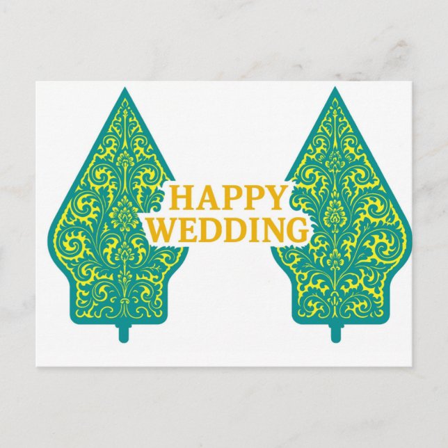 Carte Postale Happy Wedding Postcards (Devant)