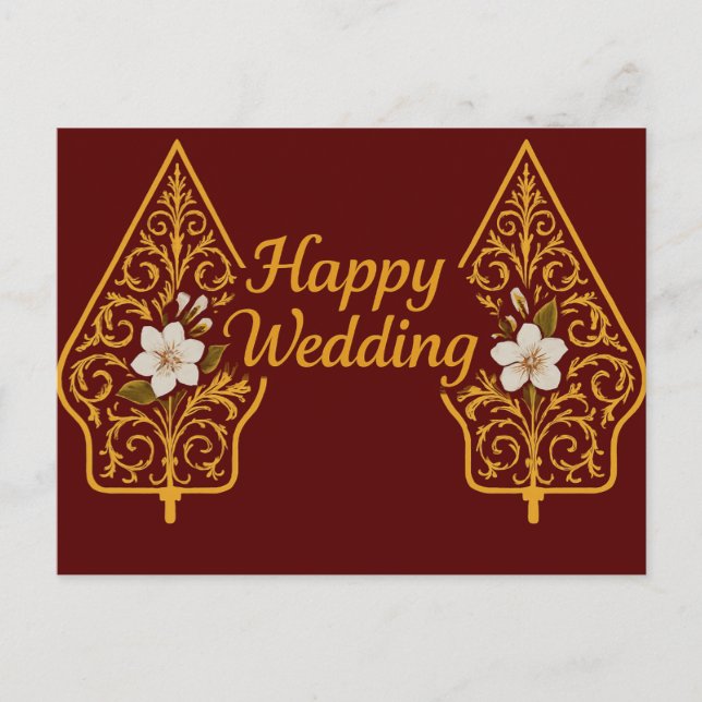 Carte Postale Happy Wedding Postcards  (Devant)