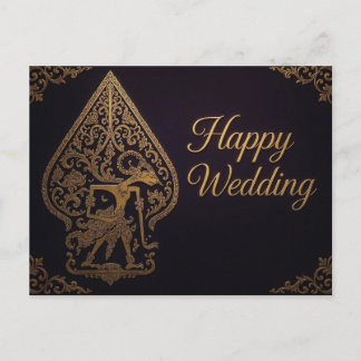 Carte Postale Happy Wedding Wayang Gunungan Cards