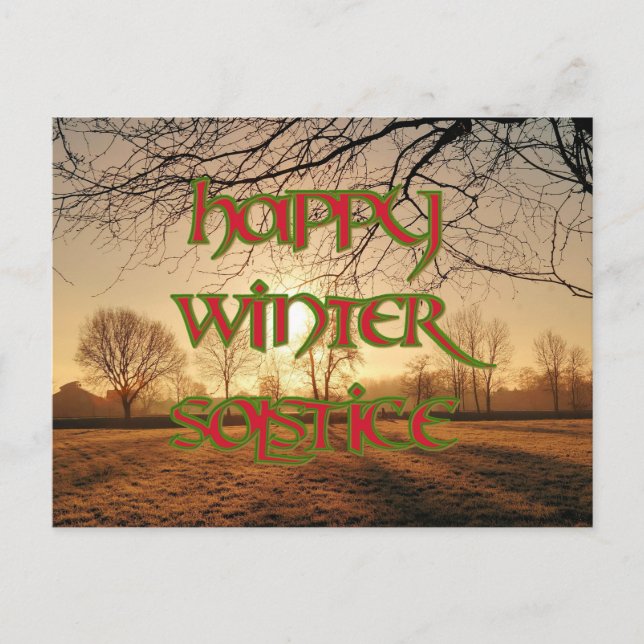 Carte postale Happy Winter Solstice : Winter Sun (Devant)
