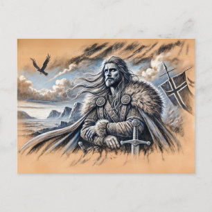 Carte Postale Harald Fairhair dans le dessin de chalk Pastel