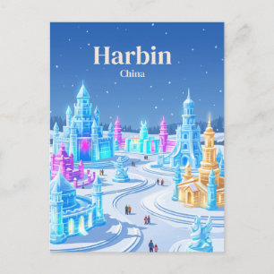 Carte Postale Harbin, Chine