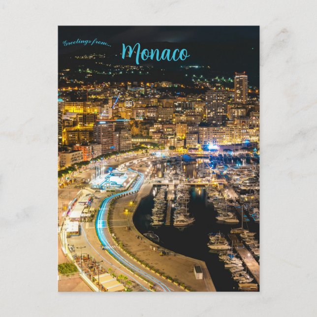 Carte Postale Harbour Lights in Monaco (Devant)
