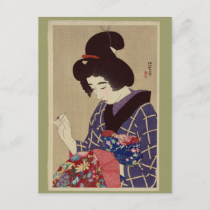 Carte Postale "Hari shigoto" (Couture) par Itō Shinsui