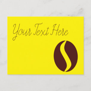 Carte Postale Haricot de café funky