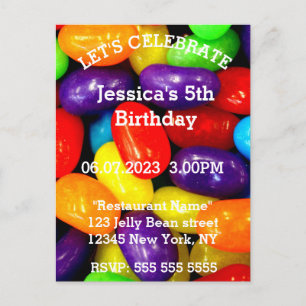 Carte Postale Haricots Jelly pour le 5ème Anniversaire des Enfan