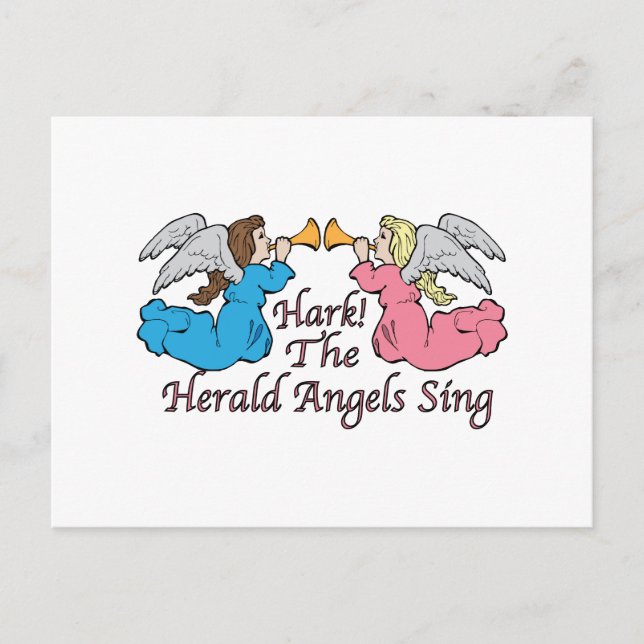 Carte Postale Hark ! Le chanteur des Herald Angels (Devant)