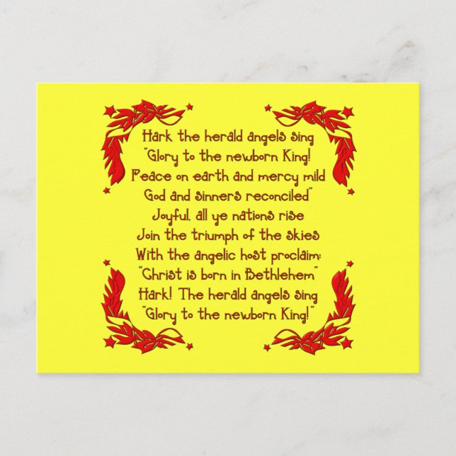 Carte Postale Hark the herald Angels chante... (Devant)