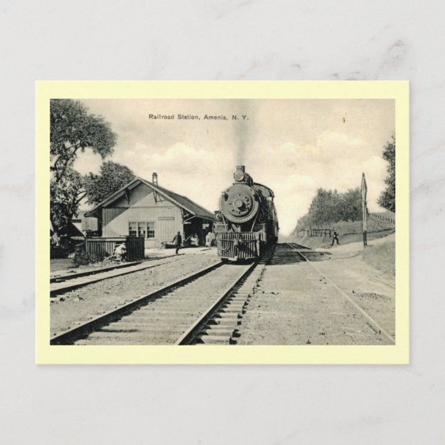 Carte Postale Harlem Valley Train, Amenia, NY Vintage (Devant)