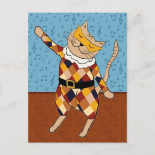 Carte postale Harlequin Kitty