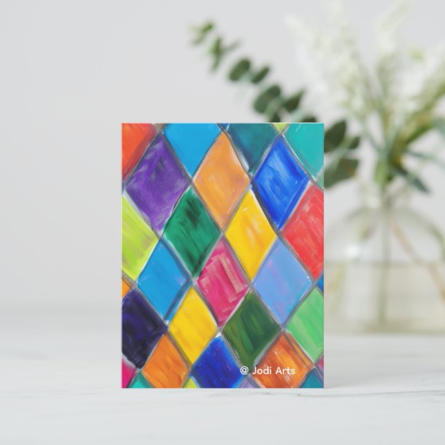 Carte postale Harlequin lumineuse (Debout devant)