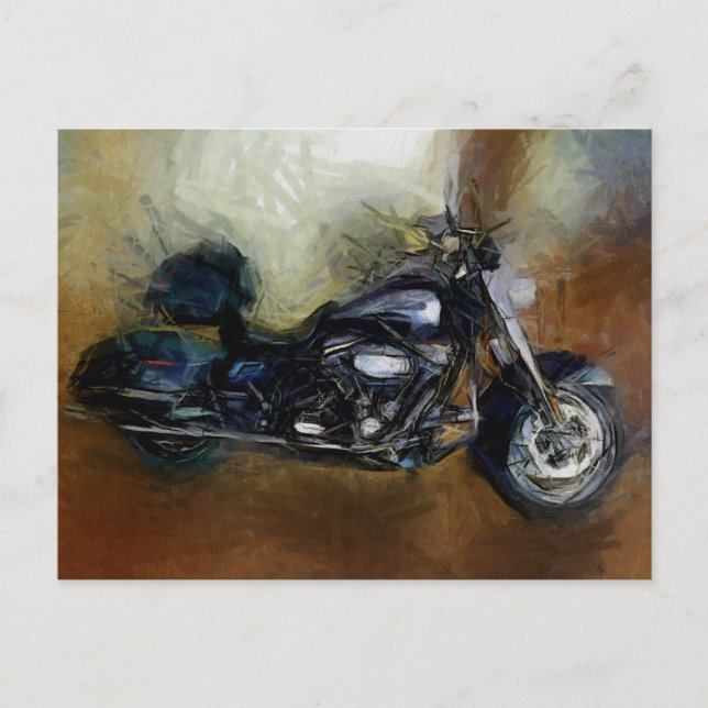 Carte Postale Harley Motorcycle Art (Devant)