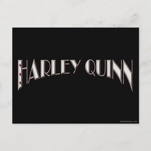 Carte Postale Harley Quinn - Logo (Devant)