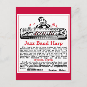 Carte postale Harmonica Ad