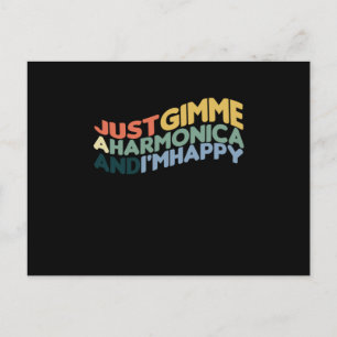 Carte Postale Harmonica Et Im Happy Blues Musique Cadeau Acousti