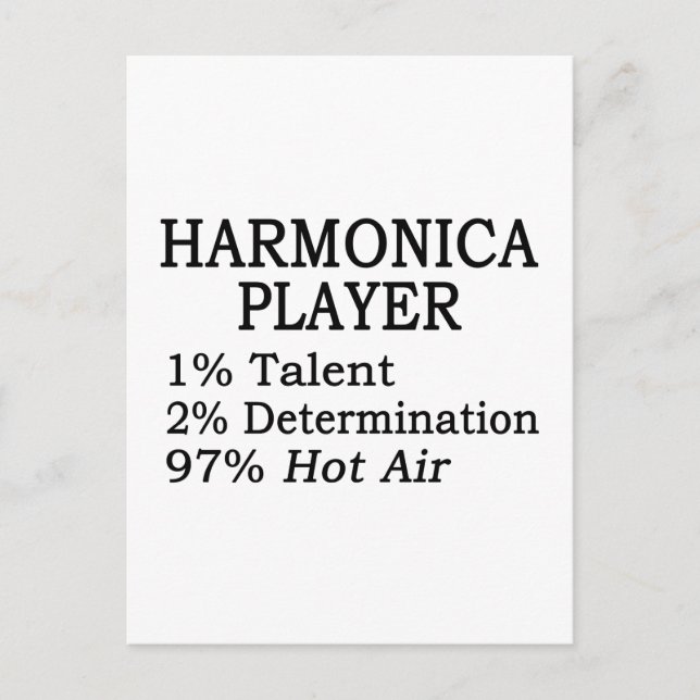 Carte Postale Harmonica Player Hot Air (Devant)