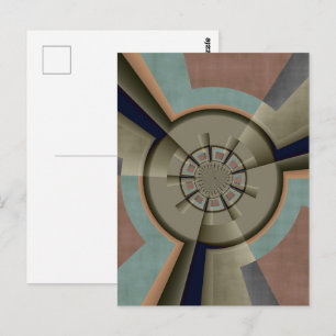 Carte Postale Harmonie de couleurs abstraites modernes Art graph