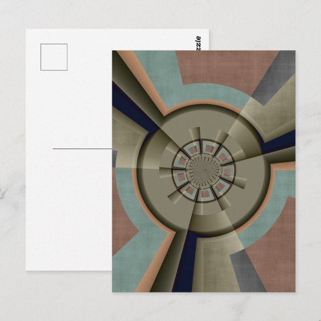 Carte Postale Harmonie de couleurs abstraites modernes Art graph (Devant / Derrière)