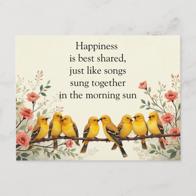 Carte Postale Harmonie en fleurs (Devant)