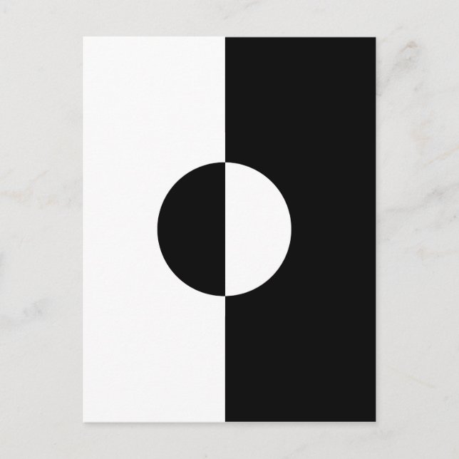 Carte Postale Harmonie noire et blanche (Devant)