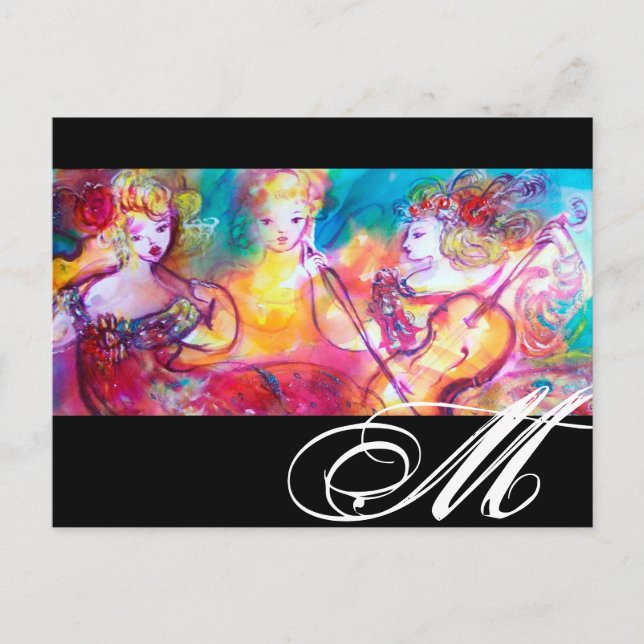 CARTE POSTALE HARMONIE TRIO SPRINTEMPS MONOGRAM CONCERT (Devant)