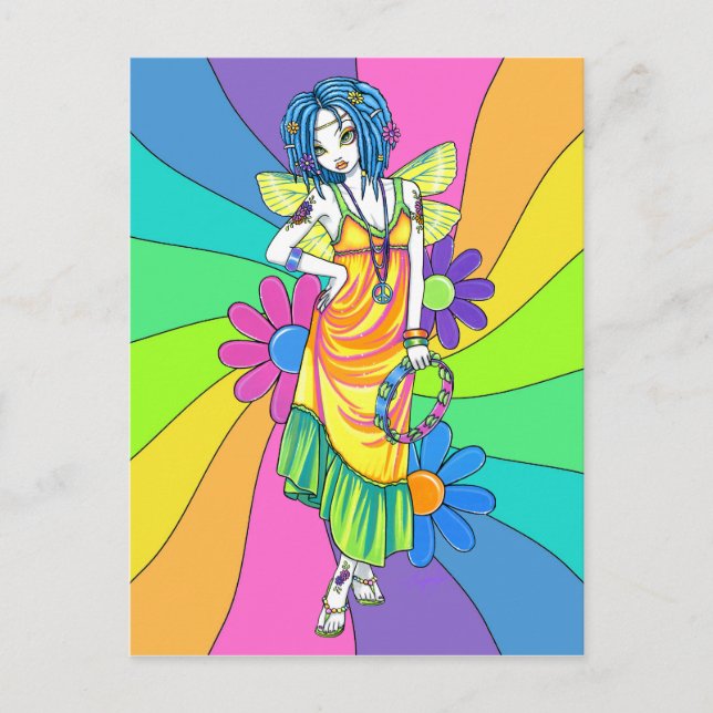 Carte postale "Harmony" Arc-en-ciel Flower Fairy (Devant)